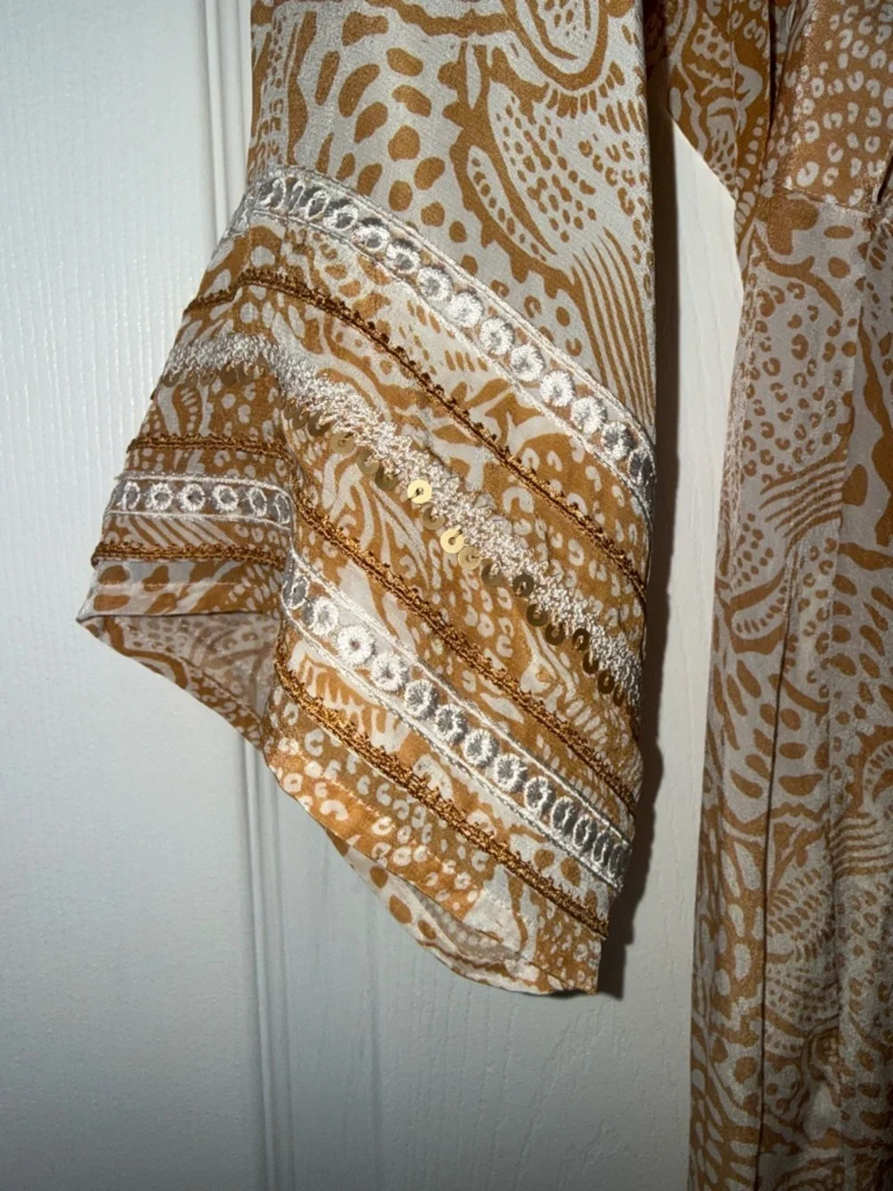 TAJ by Sabrina Crippa Animal Print 2 piece Set! Size Small NWT Top & Wrap Skirt